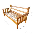 Sofá 3 Lugares Com Almofadas Madeira Maciça Mogno Mel
