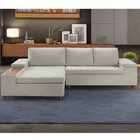 Sofá 3 Lugares Com Chaise Clássico Invertido