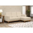 Sofá 3 Lugares Com Chaise Cronus  Marfim