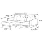 Sofá 3 Lugares Com Chaise Direito Capricho Suede D05 Preto