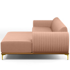 Sofá 3 Lugares Com Chaise Direito Para Sala De Estar Molino 2