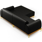 Sofá 3 Lugares Com Chaise Direito Para Sala Molino 230cm D02