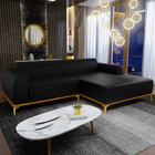 Sofá 3 Lugares Com Chaise Direito Para Sala Molino 230cm D02