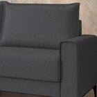 Sofá 3 Lugares Com Chaise E Pé Metálico Amazon Grafite