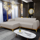 Sofá 3 Lugares Com Chaise Esquerdo Para Sala De Estar Molino