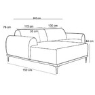 Sofá 3 Lugares Com Chaise Esquerdo Para Sala Molino 245 Cm D0