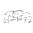 Sofá 3 Lugares Com Chaise Esquerdo Pés Retrô Capricho Suede M