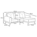 Sofá 3 Lugares Com Chaise Esquerdo Suede Cinza Dmonegatto