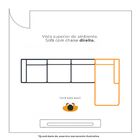 Sofá 3 Lugares Com Chaise Lado Direito 212cm Em Linho Tiê Cab