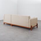 Sofá 3 Lugares Com Chaise Lado Direito 212cm Em Linho Tiê Cab