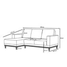 Sofá 3 Lugares Com Chaise Lado Direito Cronus Marfim