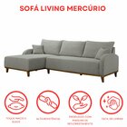 Sofá 3 Lugares Com Chaise Lado Esquerdo 250cm Em Linho Mercúr