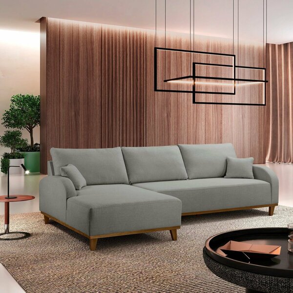 Sofá 3 Lugares Com Chaise Lado Esquerdo 250cm Em Linho Mercúr