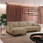 Sofá 3 Lugares Com Chaise Lado Esquerdo 250cm Em Linho Mercúr