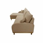 Sofá 3 Lugares Com Chaise Lado Esquerdo 250cm Em Linho Mercúr