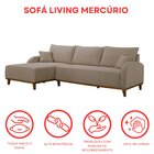 Sofá 3 Lugares Com Chaise Lado Esquerdo 250cm Em Veludo Mercú