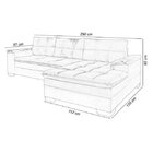 Sofá 3 Lugares Com Chaise Suede Aveludado Império Estofados M