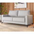 Sofá 3 Lugares Com Pés Metálicos 200cm Paradiso Cinza