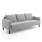 Sofá 3 Lugares Com Usb Em Linho Antúrio Cabecasa Madeiraorigi