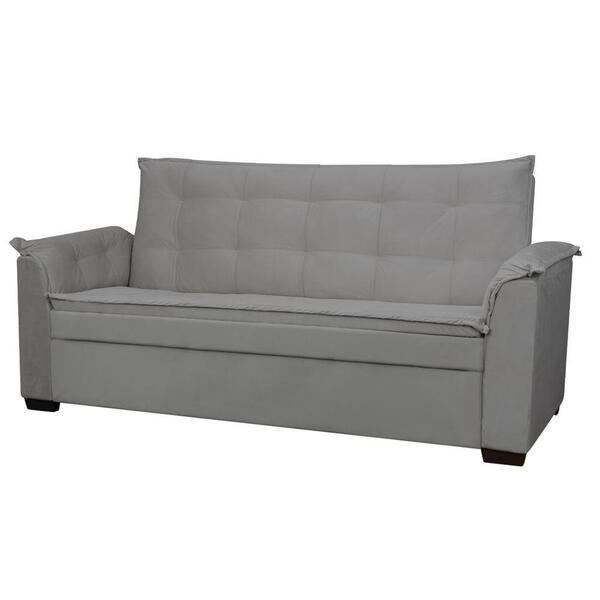 Sofá 3 Lugares Confortável 2 Metros Havana Bellamado Cor:cinza