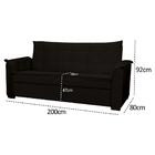 Sofá 3 Lugares Confortável 2 Metros Havana Bellamado Cor:marr