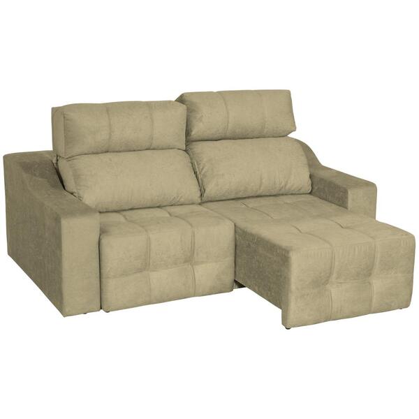 Sofá 3 Lugares Connect Slim Retrátil E Reclinável Suede Amass