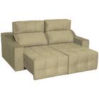 Sofá 3 Lugares Connect Slim Retrátil E Reclinável Suede Amass