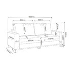 Sofá 3 Lugares Corino 180cm Living Chanel Viero