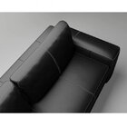 Sofá 3 Lugares Couro Preto Dakota