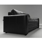 Sofá 3 Lugares Couro Preto Dakota