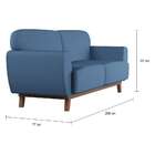 Sofá 3 Lugares Cravina Linho Azul