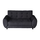 Sofá 3 Lugares Cristal 206cm X 90cm X 82cm Preto