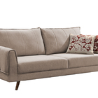 Sofá 3 Lugares Cru Em Veludo 2,10m Cherry