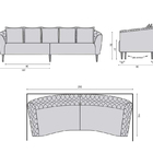 Sofá 3 Lugares Cru Em Veludo 2,50m Vega