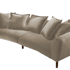 Sofá 3 Lugares Cru Em Veludo 2,50m Vega