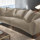 Sofá 3 Lugares Cru Em Veludo 2,50m Vega