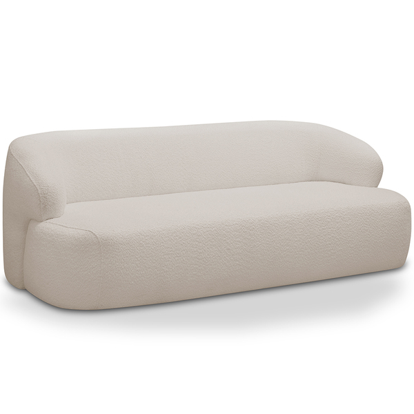 Sofá 3 Lugares Curvo Orgânico Para Sala Living 180cm Barolo L