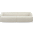 Sofá 3 Lugares Curvo Orgânico Para Sala Living 250cm Barolo L