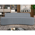 Sofá 3 Lugares Curvo Sala De Estar Living Cancún D02 Bouclê C