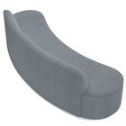 Sofá 3 Lugares Curvo Sala De Estar Living Cancún D02 Bouclê C