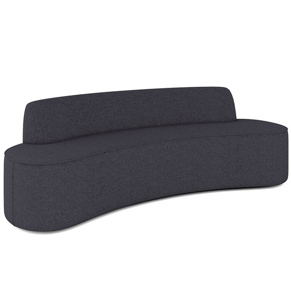 Sofá 3 Lugares Curvo Sala De Estar Living Cancún D02 Linho Ch