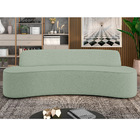 Sofá 3 Lugares Curvo Sala De Estar Living Cancún D02 Linho Ve