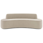 Sofá 3 Lugares Curvo Sala De Estar Living Cancún D02 Veludo B