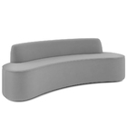 Sofá 3 Lugares Curvo Sala De Estar Living Cancún D02 Veludo C