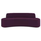 Sofá 3 Lugares Curvo Sala De Estar Living Cancún D02 Veludo R