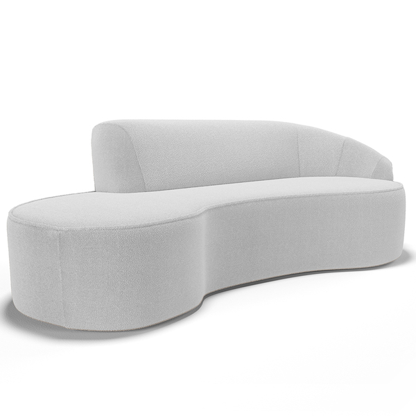 Sofá 3 Lugares Curvo Sala De Estar Living Firenze Direito D02