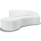 Sofá 3 Lugares Curvo Sala De Estar Living Firenze Direito D02