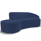 Sofá 3 Lugares Curvo Sala De Estar Living Firenze Direito D02