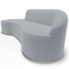 Sofá 3 Lugares Curvo Sala De Estar Living Firenze Direito D02