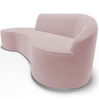 Sofá 3 Lugares Curvo Sala De Estar Living Firenze Direito D02